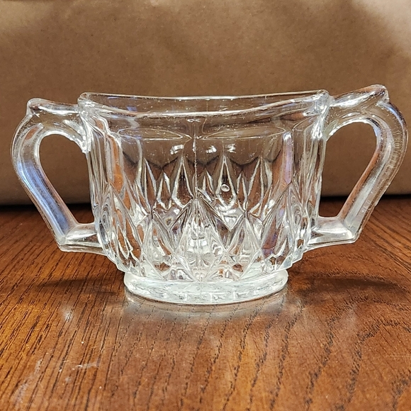 Vintage Bartlett Collins Etched Glass Footed Creamer and Sugar Bowl - Picture 14 of 16